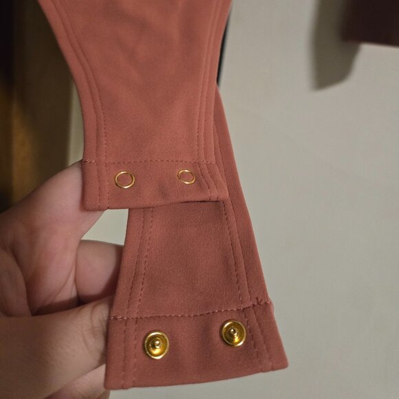 Tight Dusty pink bodysuit, long sleeve size XXL - Picture 3 of 5